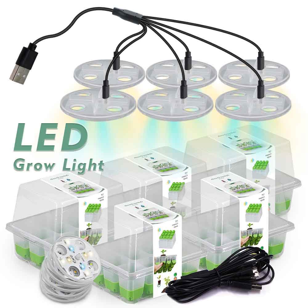 Indoor Herb Garden - مجموعة صينية تشغيل الشتلات الخفيفة LED