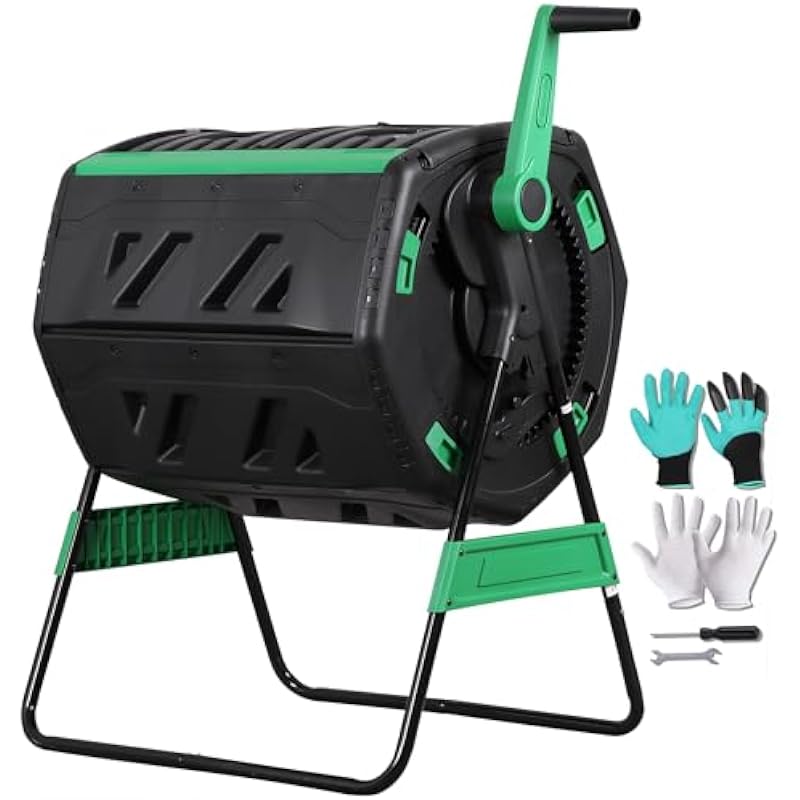 Compost Bin - صندوق سماد دوار مكون من قسمين
