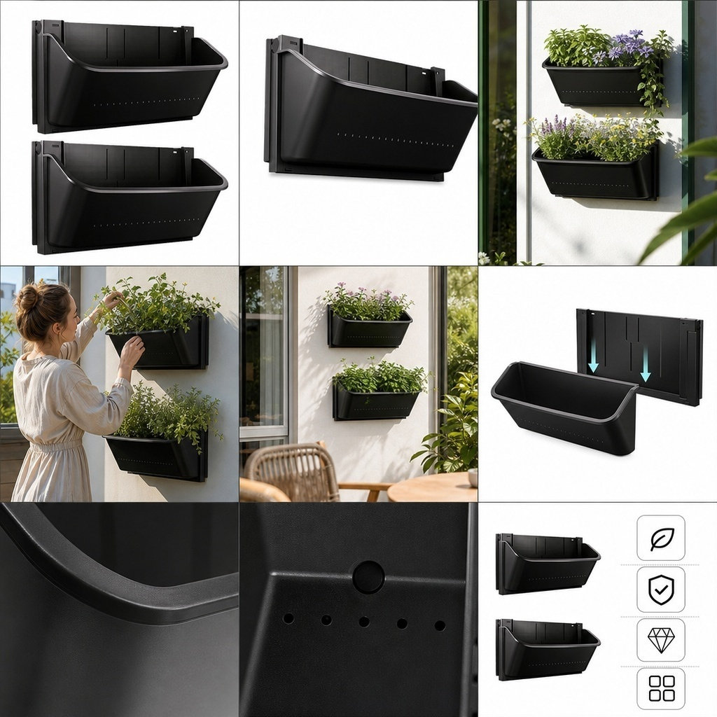 Vertical Planter - قطعتان من صناديق الزراعة العمودية للجدار،