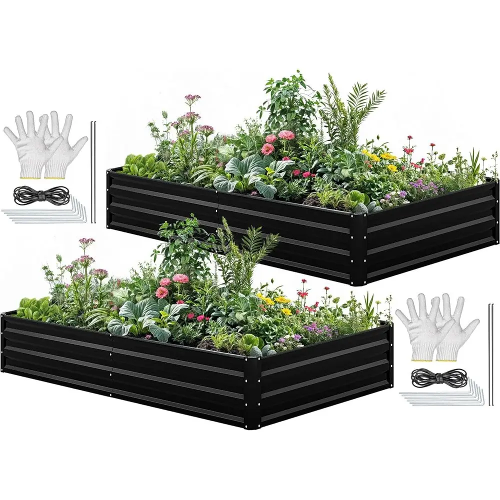 صندوق زراعة مرتفع من الفولاذ ا - مراجعة Garden Gloves وسعره