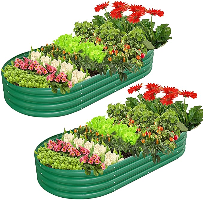 حوض زراعة معدني مرتفع 2 في 1 ج - مراجعة Raised Garden Bed وسعره