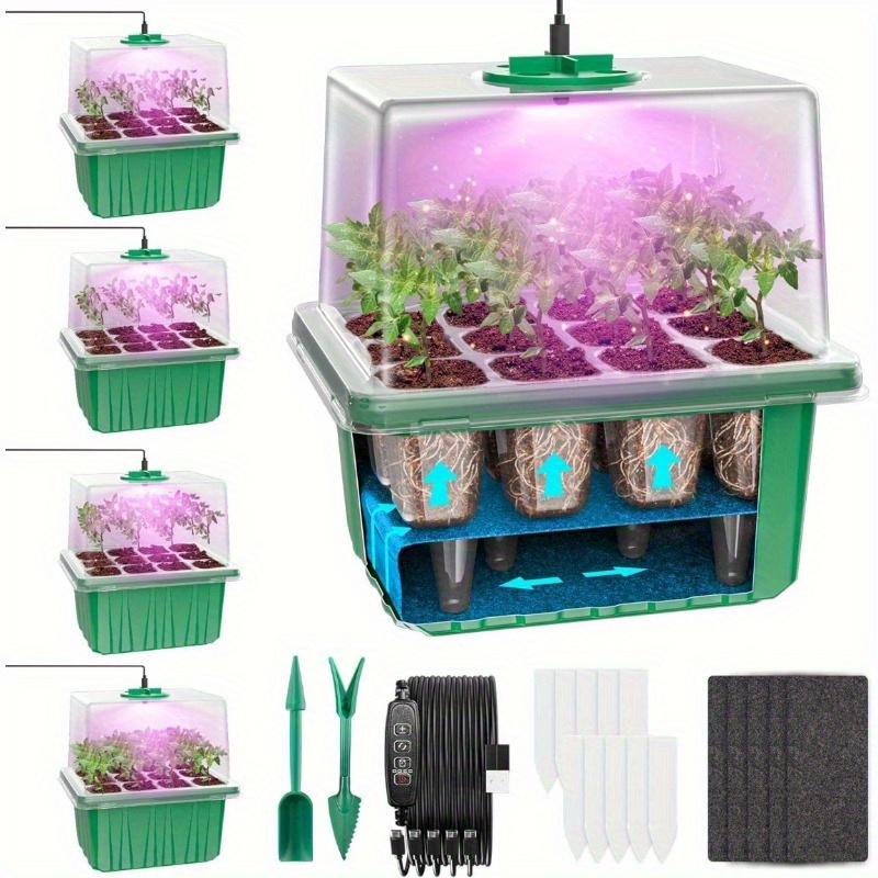 LED تنمو ضوء حديقة النبات زهرة - مراجعة Seed Starter Tray وسعره